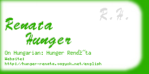 renata hunger business card